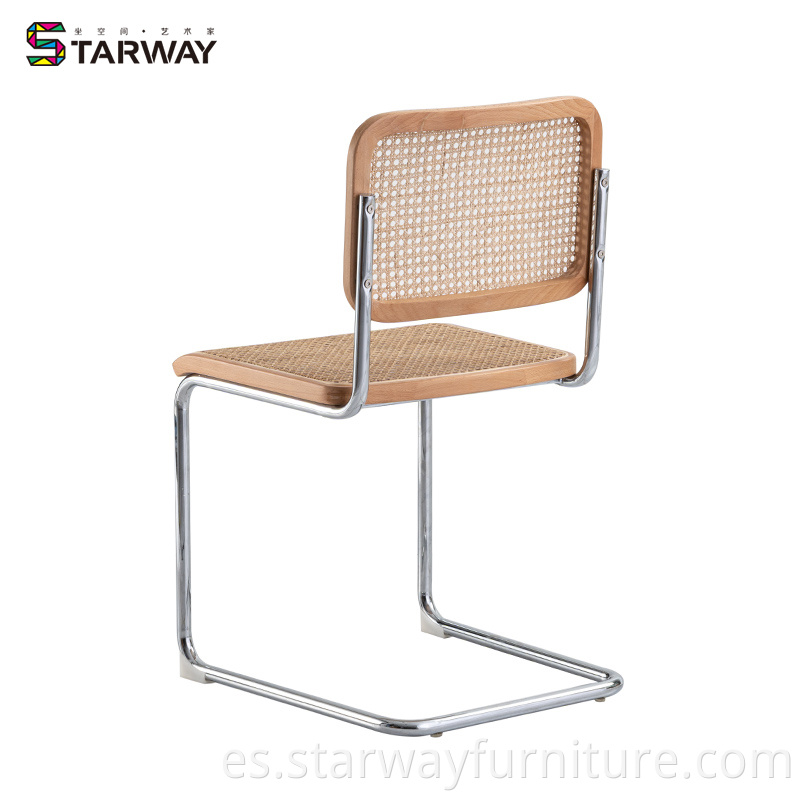 Bent Steel Rattan Chair